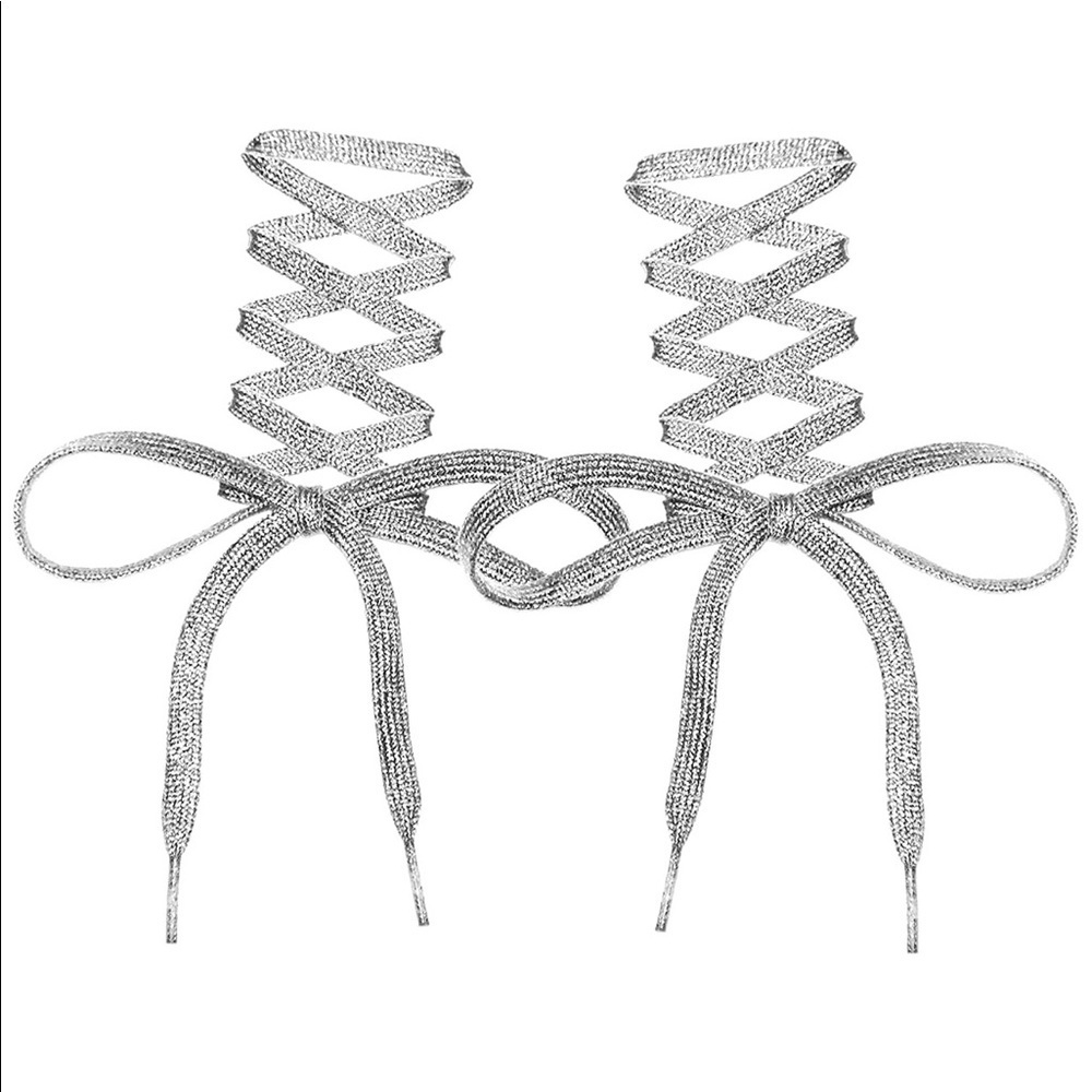 Metallic silver shoe laces!